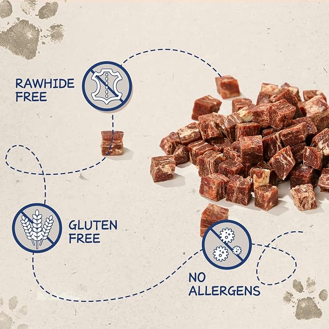 Dog Treats Training Rewards, Beef Cod Cubes, 1% Taurine Added, 12.5 oz, Rawhide Free, Grain Free, Low Fat Dog Training Rewards and Snacks, No Additives