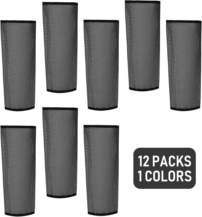 Jexine 12 Fly Boots for Horse Set of 12 Loose Breathable Mesh Horse Fly Sheets Protective Horse Leg Wraps Leggings for Preventing Flies and Mosquitoes Bites (Gray)