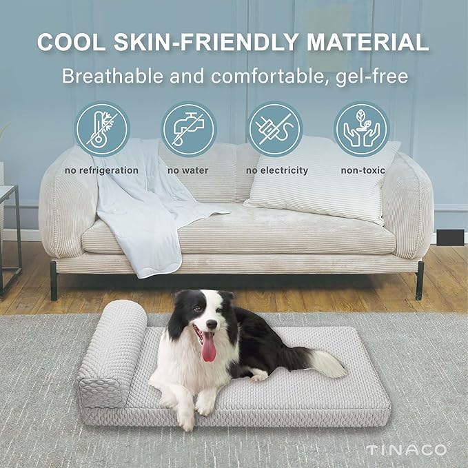 Tinaco Orthopedic Dog Couch Bed for Large Dogs, Cats - XX-Large, Removable Washable Cover