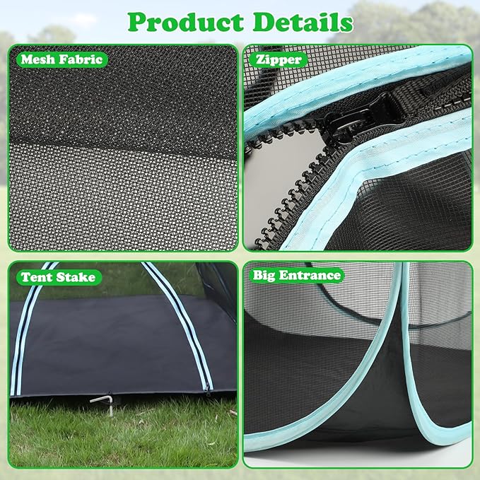 YUEPET Large Outdoor Cat Enclosures, 4 in 1 Portable Cats Tent with Cat Tunnels, Outside Kitten Playpen Tents DIY in Multiple Ways for Cats and Small Animals
