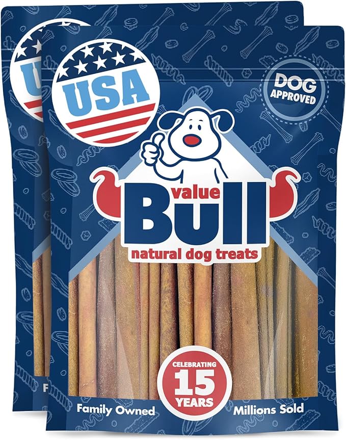 ValueBull USA Collagen Sticks for Dogs, 4-6 Inch Varied Chews, Natural Long-Lasting Dog Treats, 2 Pound - Promotes Joint, Skin & Coat Health with Glucosamine and Chondroitin