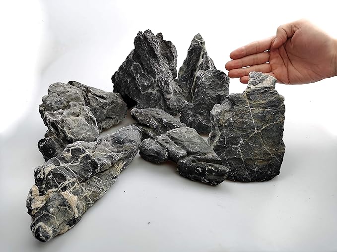 Voulosimi 12 lb Seiryu Rock Stone for Aquariums, Landscaping Model,Tank Decoration