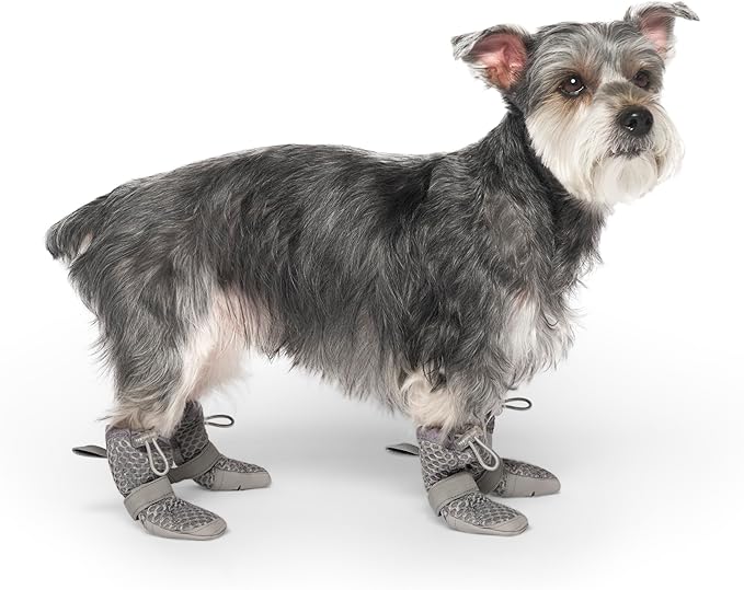 Canada Pooch Dog Boots for Hot Pavement - Dog Boots & Paw Protectors with Anti Slip Rubber | Water Friendly, Breathable Dog Shoes for Hot Days, Great for Dogs Grey - Size 5