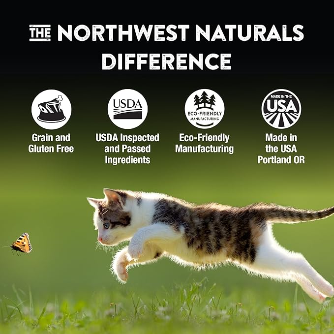 Northwest Naturals Freeze-Dried Duck Cat & Kitten Food – Bite-Sized Nibbles – Healthy, Limited, Human-Grade Ingredients, All-Natural, High-Protein – Complete & Balanced, Grain-Free – 11 oz (Pack of 3)