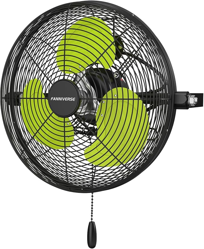 12 Inch Wall Fan Pro Series - Indoor High Velocity Wall Mount Fan for Commercial, Residential, Warehouse, Covered Patio, Shop, Garage, Barn, Gazebo 3 Speed 2800 CFM UL Safety Listed