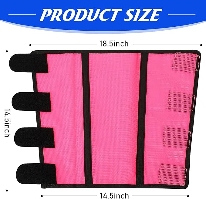 8 Pcs Mesh Fly Boots for Horse Breathable Mesh Horse Boots Protective Horse Leg Wraps Horse Leggings for Preventing Flies and Mosquitoes Bites (Light Pink, Dark Pink)