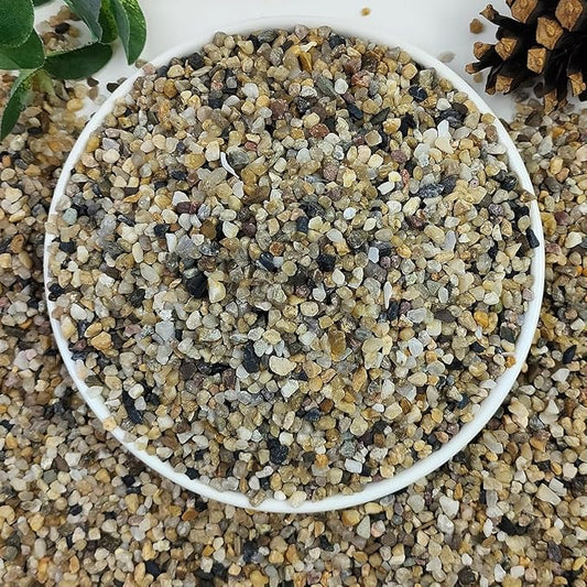 10lbs Aquarium Gravel, 1/8"(2-4mm) Natural River Rocks Succulent Cactus Pea Gravel for Plants, Fish Tank, Decorative Pebbles for Gardening, Flower Pots, Vase Fillers, Landscaping