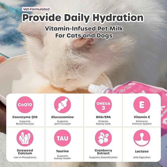 Bundle | Berry Good Milk 10pk Vitamin-Infused + 49 Variety Squeeze Vita Sticks with Essential multivitamins [Both Products are for Cats & Dogs of All Life Stages]