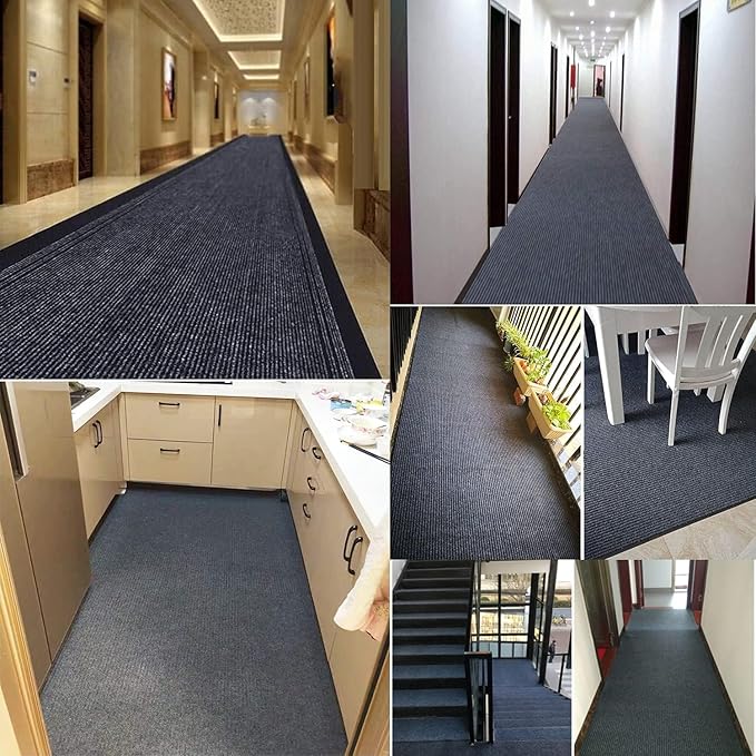 Door Floor Mat Commercial Grade Large Size 3' x 10'Heavy Duty Tough Entry Collection Slip Skid Entrance Mat with Rubber Backing Low Profile and Easy to Clean Indoor Outdoor Rug