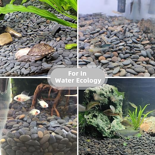 45lb River Rocks Pebbles for Plants & Succulents, Decorative Outdoor Landscaping Garden Rocks, Natural Small Mexican Beach Pebbles Aquarium Rocks Gravel for Fish Tanks Vase Yard Decor