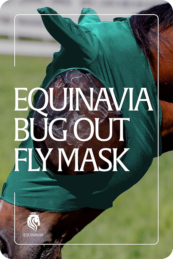 Equinavia Bug Out Fly Mask | Against Flies, Insects, UV Rays - Turquoise - Pony