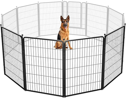 FXW Rollick Unleashed Dog Playpen for Indoor, Yard, RV Camping, 45 inch 4 Panels for Large Dogs, Black│Patented