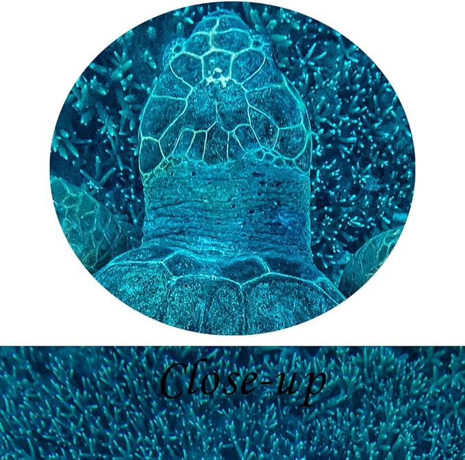 KREATIVE ARTS - Green Turtle Hidden in Coral Canvas Prints Sea Wall Art Underwater Sea Painting Print On Canvas Animal Pictures Framed Artwork For Home Office Decoration Gift 24x36inch