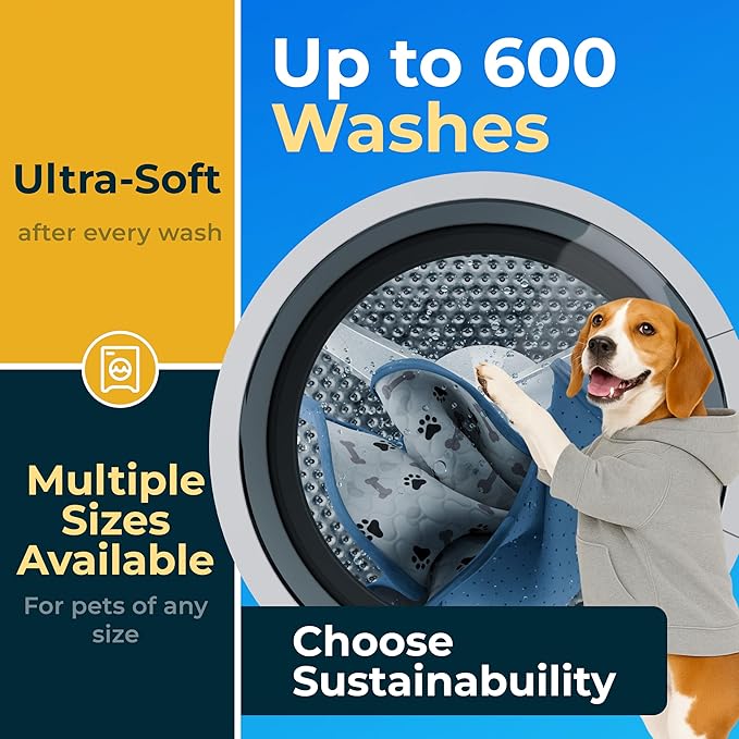 GREEN LIFESTYLE Washable Pee Pads for Dogs - Waterproof Reusable Puppy Pads with Anti-Slip Backing, Pet Training Pad for Puppy Playpen, Crate, Whelping Box, Potty Training (Pack of 24 - 41x41)
