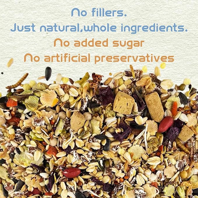 Garden Fruit & Vegetable Hamster Food Mix Natural Small Pet Food Made for Hamsters 1LB Critical Care Healthy Dwarf Hamsters Feed New Packaging