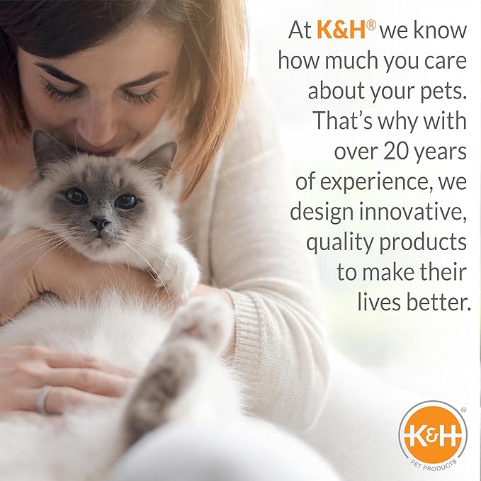 K&H Pet Products EZ Mount Thermo-Kitty Window Bed Extra-Deep Gray 27 X 10 X 11 Inches