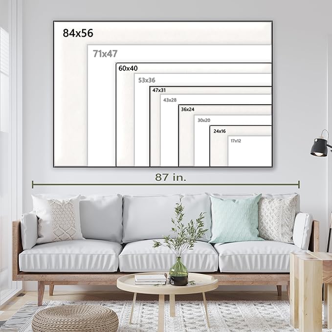 Nature Wall Art Prints - Ocean Forest Mountain Lake Canvas Landscapes - Small to Extra Large Living Room Bedroom Kitchen Bathroom Décor (Northern Lights Over Lake, 20L" x 30W")