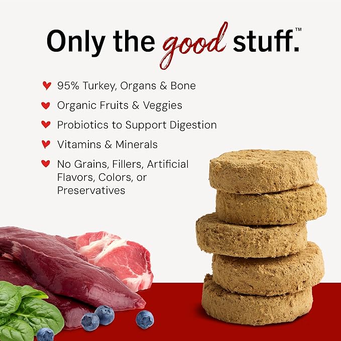 Stella & Chewy's Freeze-Dried Raw Dinner Patties - Simply Venison Recipe - High Protein Grain-Free Puppy & Dog Food - Perfect For Picky Eaters - 14 oz