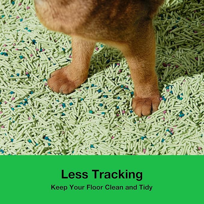 VETRESKA Tofu Cat Litter,Natural Kitty Litter Strong Clumping Flushable Cat Litter Pellets Ultra Absorbent,Odor Control,Dust-Free,Low Tracking Eco-Friendly Tofu Litter,Greentea(5.5lb×2bags)