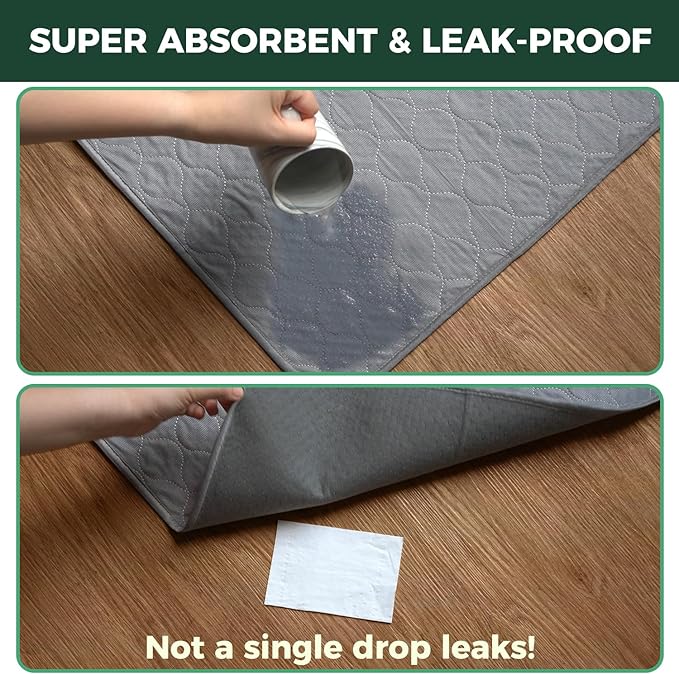 FXW Washable Pee Pads for Dogs, Puppy Pads with Super Absorbent, Specifically Designed for FXW Rollick/Homeplus 32inch 6 Panels Dog Playpen, 35" Hexagon, Gray, 1 Pack