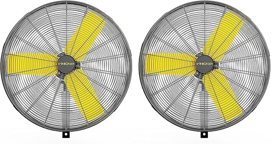 30 Inch Industrial Wall Mount Fan Oscillating with 2 Pack, 8900 CFM Commercial Metal Wall Fans with Poweful Motor, 3 Speed, Heavy Duty Construction Indoor for Warehouse, Workshops UL Listed