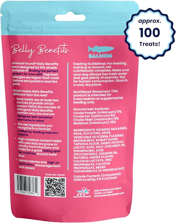Training Treats for Dogs - Soft Salmon - Low Calorie Dog Training Treats for Sensitive Stomachs with Single Source Premium Protein, Corn Free, & Soy Free Formula - 4 oz