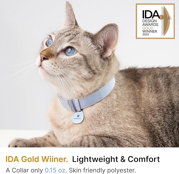 Safety Cat Collar Pro - U.S. IDA Gold Awarding Design, Elastic Quick Release Cat Collar with Buckle Non Breakaway - Lightweight for Kitten All Small Large Cats (Vivid Red, M 7.9-15.7")
