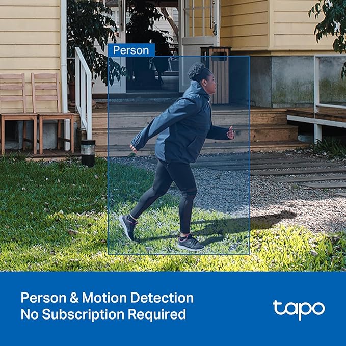 Tapo 2K 3MP Indoor/Outdoor Security Camera - Free Person/Motion/Baby Cry Detection, Color Night Vision, IP65 Weatherproof, SD/Cloud Storage, Works w/Alexa & Google Home, HybridCam (2-Pack)