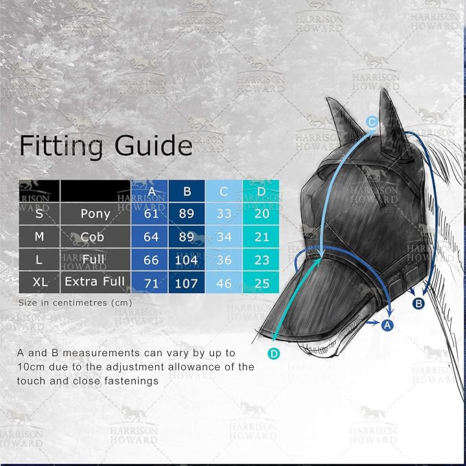 Harrison Howard LumiVista Horse Fly Mask Standard with Ears UV Protection for Horse Green Cactus XL Extra Full
