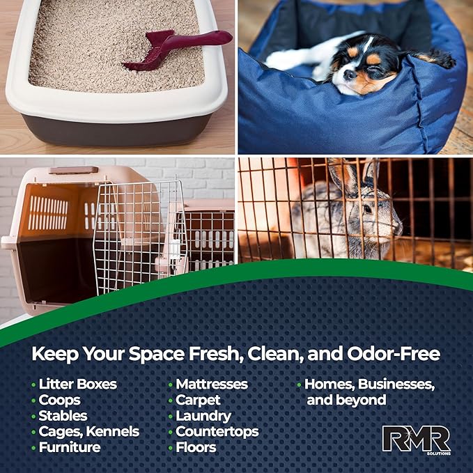 RMR Xtreme Pet Odor Eliminator Spray - Neutralize Strong Urine, Litter, Furniture, Crate, and Animal Smells, 15 Ounces, Unscented