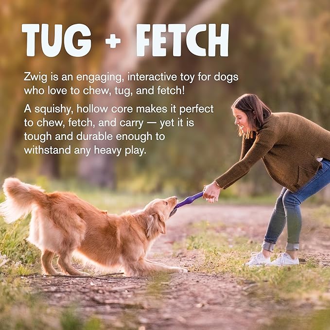 WEST PAW Zogoflex Echo Zwig Squeezy Dog Fetching Stick – Bouncy, Hollow, Squishy Interactive Toy for Puppies, Large Dogs – Floatable Stick, Lightweight Chewy Toy for Catch/Fetch – 13.75”, Aqua Blue