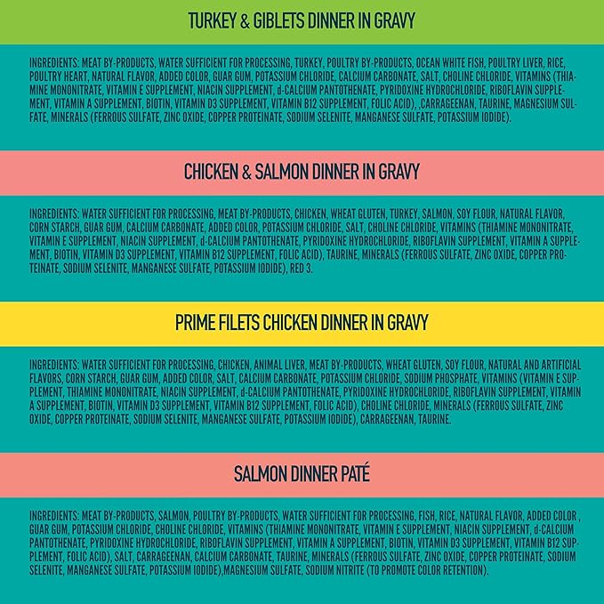 A Strong Heart Canned Wet Cat Food, Dinner Variety Pack - 5.5 oz Cans (Pack of 32), Made in The USA with Real Chicken, Turkey & Salmon