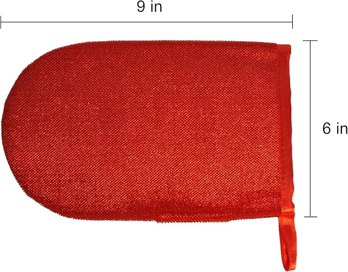 Hair Magnet Pet Fur Removal Mitt, Lint, Fur, and Dander Cleanup for Furniture, Clothing, and Upholstery, Reusable, Durable, Quick & Easy Cleaning, Red, 2-Pack
