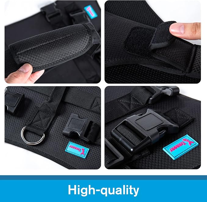 Dog Lift Harness, Rehabilitation Lifts Vest for Dogs, Support & Recovery Sling, Adjustable Breathable Lifting Straps for Old, Joint Injuries, Arthritis, Paralysis Dogs Walk (XL, Black)