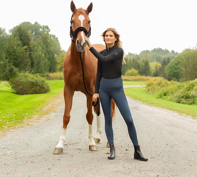 Equinavia Valkyrie Soft Ultra Fleece Padded Adjustable Breakaway Horse Halter - Black/Black - Warmblood