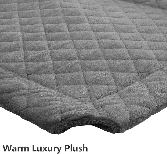 Veehoo Soft Plush Elevated Dog Bed - Raised Pet Bed with Heavy Duty Frame, Non-Slip Silicon Feet, Washable & Breathable Pet Cot, Indoor/Outdoor Use, 41" x 27", Grey, CWC2432A