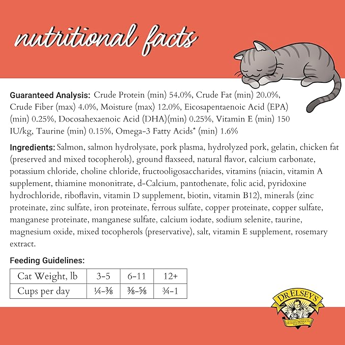 Dr. Elsey'S Cleanprotein Salmon Formula Dry Cat Food, 2 Pound (Pack of 1)
