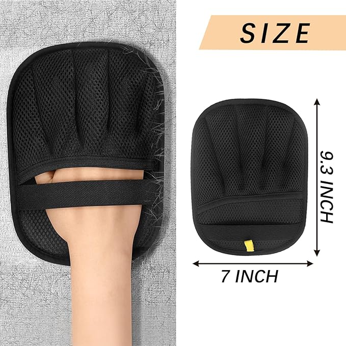 3 Pcs Magic pet Hair Remover Glove - Reusable & Easy-to-Clean cat and Dog Fur Brush for Effortless Grooming, Upgraded Grip and Large Size for Better Coverage