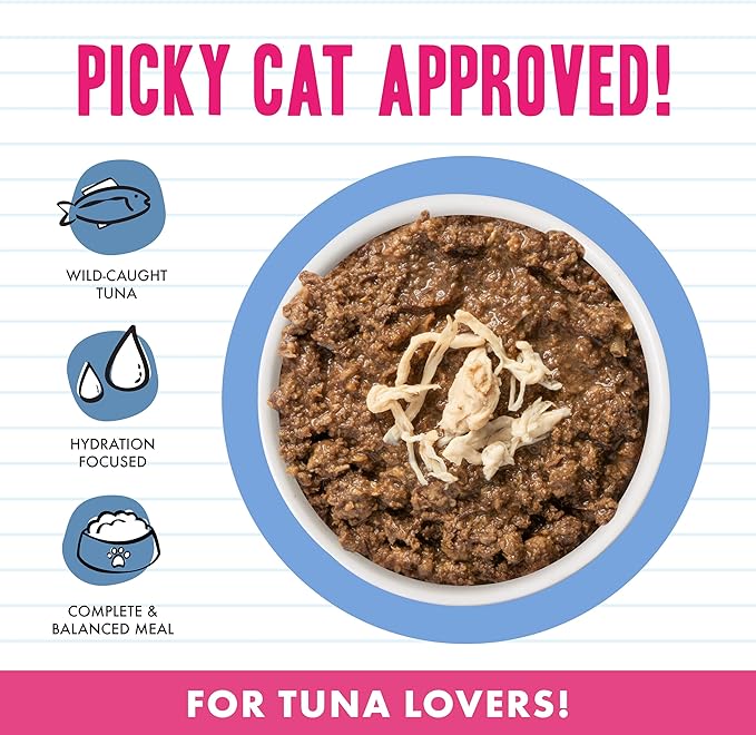 Weruva BFF Minced Natural Wet Cat Food, Tuna and Chicken Chuckles in Gelee, 3oz Can, Pack of 24