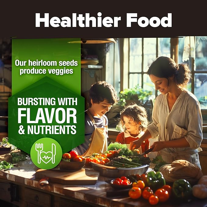 32 Heirloom Vegetable and Fruit Seeds for Planting - 16,000+ Seeds | Non-GMO Survival Seed Vault | High Germination | 32 Varieties of Vegetable Seeds for Your Home Survival Garden