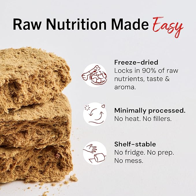 Stella & Chewy's Freeze-Dried Raw Dinner Patties - Venison Blend Recipe - High Protein Grain-Free Puppy & Dog Food - Perfect For Picky Eaters - 14 Oz