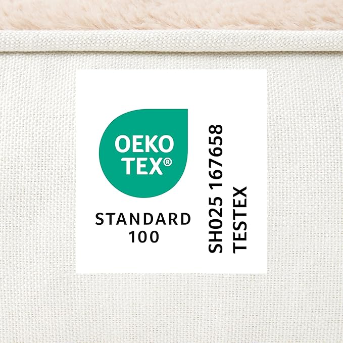 TOWN & COUNTRY EVERYDAY CuddleTown Comfy Solid Bolster Sofa Pet Bed, Supportive & Calming Egg Crate Foam, Non-Slip Bottom, Machine Washable Cover, Cream, Medium 28"x23"x8"