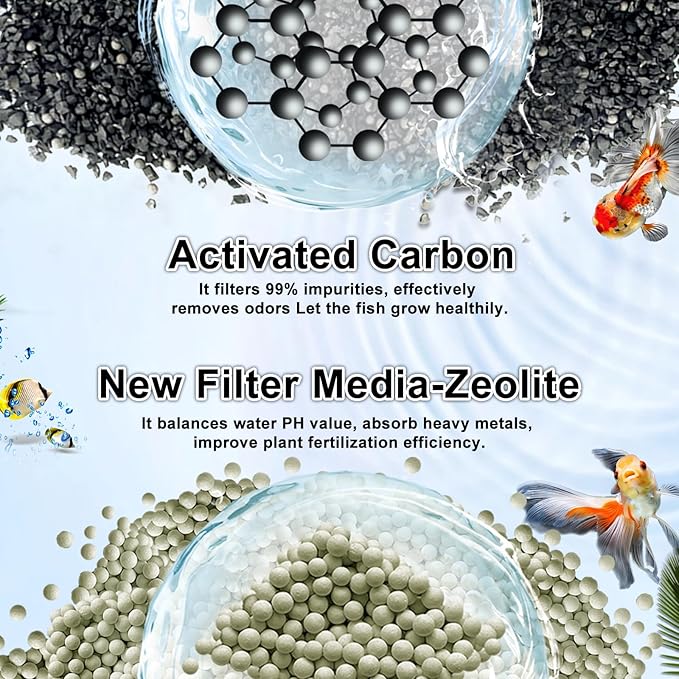 16 Pack Large Replace Filter Cartridge for Whisper EX Filter, Fish Tank Carbon Filter Cartridges for Aquarium, Compatible with Whisper EX30/EX45/EX70 Filters