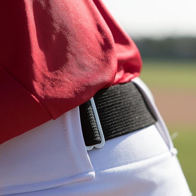 Champion Sports Baseball/Softball Uniform Belt, Comfort Stretch Fit Durable Syntex Tab - Youth & Adult Sizes, Multiple Colors