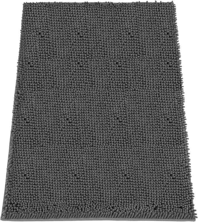 Absorbent Dog Door Mat for Muddy Paws, 48" x 30" Chenille Indoor Mats for Entryway, Trap Dirt Front Door Mat Indoor Entrance Washable Non Slip Soft