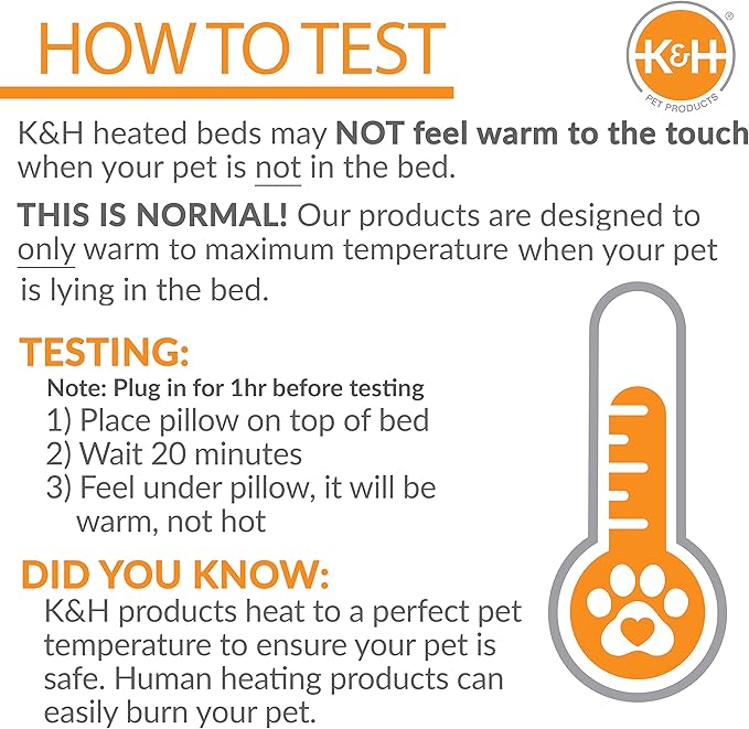 K&H Pet Products Heated Cat Bed for Large Cats, Thermo-Kitty Mod Dream Pod Heated Cat Cave Tent House Bed for Indoor, Warming, Washable Cushion, Waterproof Heater, Safety Listed - 22in Round Green
