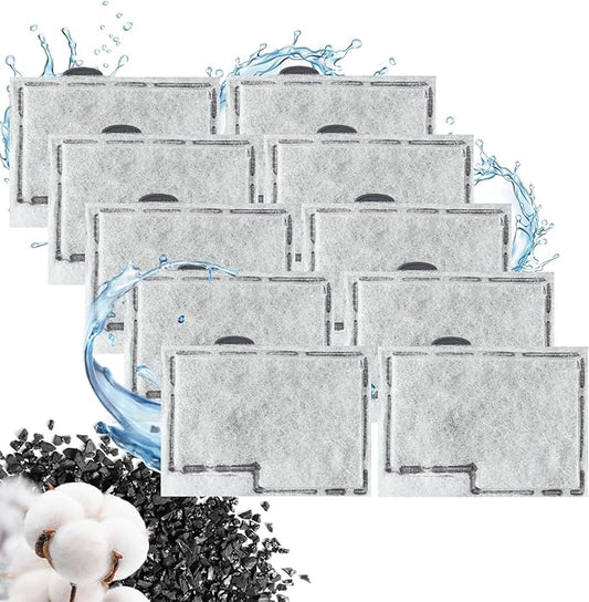 10 Pack Small Filter Cartridges for Aqueon,Small Fish Tank Replacement Filter for Aqueon QuietFlow E Internal Power Filter Size 10 and MiniBow Aquarium Filters Size 1, 2.5 and 5 Gallon
