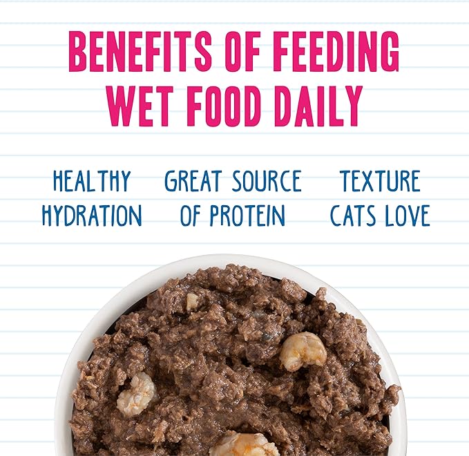 Weruva BFF Minced Natural Wet Cat Food, Tuna and Shrimp Sweethearts in Gravy, 5.5oz Can, Pack of 24