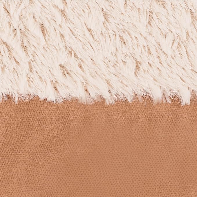 FurHaven Orthopedic Dog Sofa Bed – Memory Foam Couch with Bolsters, Textured Plush & Water-Resistant Cover, Washable Cover, Joint Support - Camel, Large