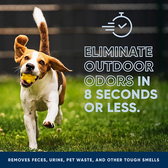 Eco Strong Outdoor Odor Eliminator | Outside Dog Urine Enzyme Cleaner – Powerful Pet, Cat, Animal Scent Deodorizer | Professional Strength for Yard, Turf, Kennels, Patios, Decks (Gallon with Sprayer)